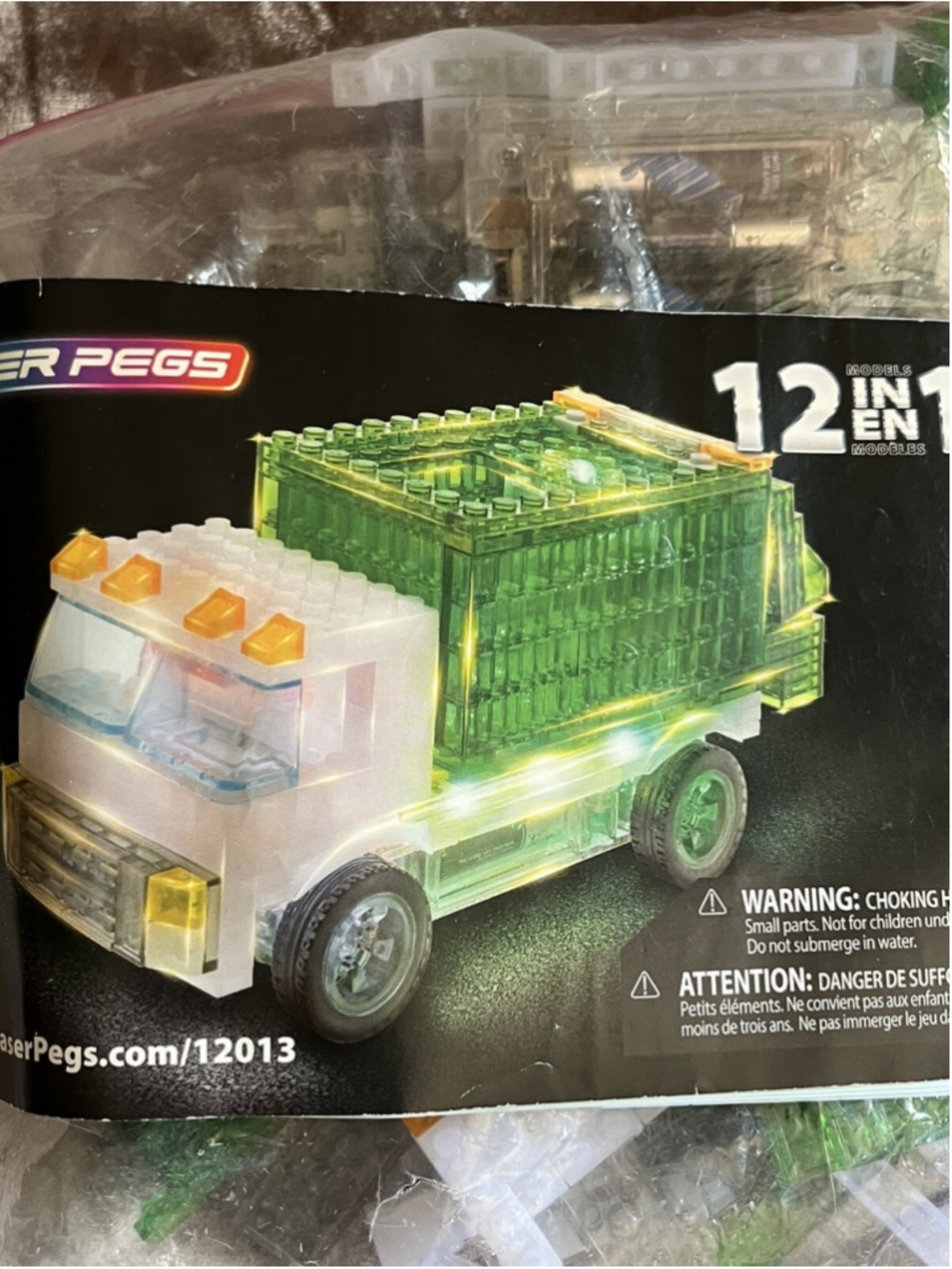 LASER PEGS Builder GARBAGE TRUCK 12 in 1 BUILDING SET 12013 with booklet, SEE